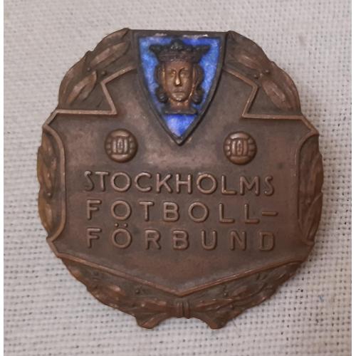 Знак федерація футболу Стокгольм Швеція Знак федерация футбола Стокгольм Швеция Значок Футбол Знак
