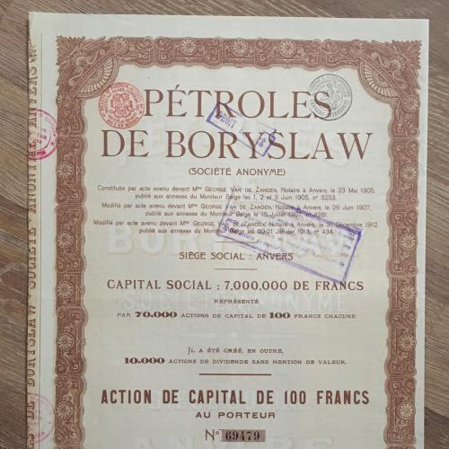 Бориславская нефть (Petroles de Boryslaw). 1913 год