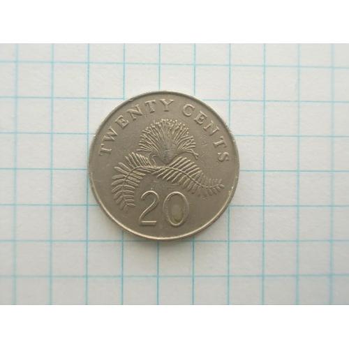 №618 Монета Сингапур 20 центов 1987