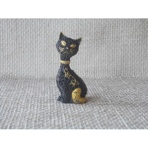 №522 Мини фигурка статуэтка кошка черная Гран канария керамика
