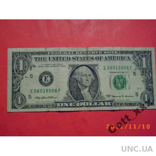 1 доллар 1999 г. /Е/ - Вирджиния - редкость - США