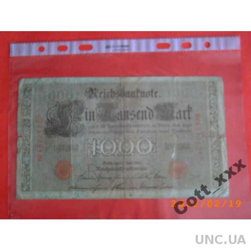 1000 марок - ГЕРМАНИЯ 1910 года