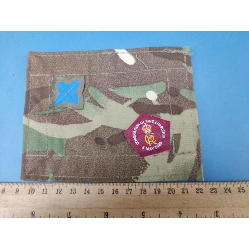 Англия - нарукавный шеврон - липучка - Б/У .