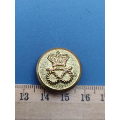 Англия - Пуговица - ВМФ - клейма - Тяж . Мет . - НЕ частая - Б/У .