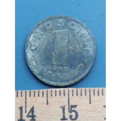 Австрия - 1 грошен 1947 года . Б/У .