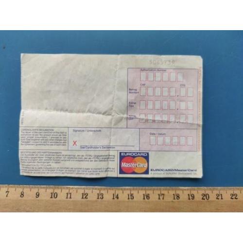 Европа - МастерКард - Бумажка ))) - Б/У .