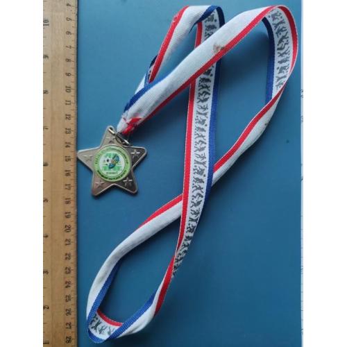 Европа - Медаль - Спорт - Футбол - муаровая лента . Б/У .