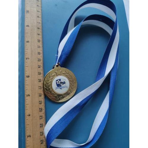 Европа - Медаль - Спорт - Футбол - муаровая лента . Б/У .