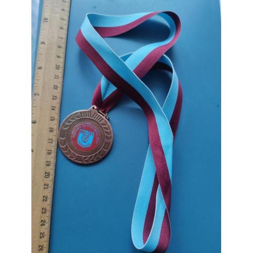 Европа - Медаль - Спорт - Футбол - муаровая лента . Б/У .