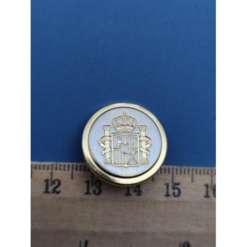 Европа - Пуговица - Геральдика - Тяж . Мет . - Б/У .