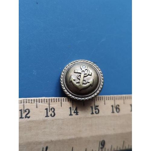 Европа - Пуговица - ВМФ - ЯКОРЬ - пластмасса - Б/У .