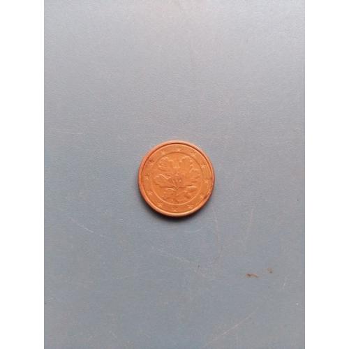 Германия - 1 евро цент 2002 года . Монетный Двор буква ( F ) - Б/У .
