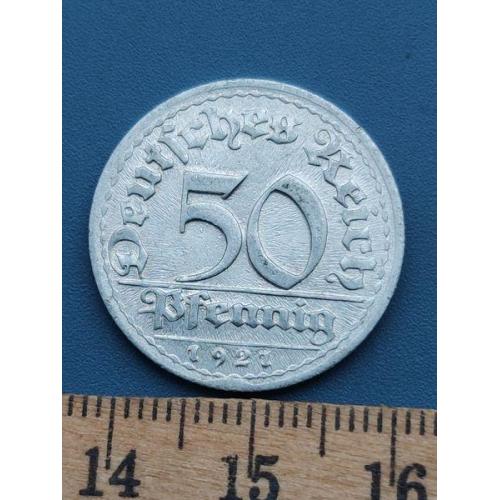 ГЕРМАНИЯ - 50 пфенниг 1921 года - монетный двор буква - / D / . - Состояние - Б/У .