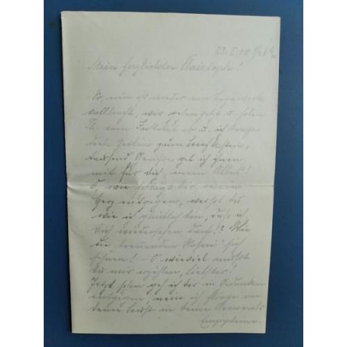 Германия - письмо 23,1,1908 год - Старинная качественная бумага с В/З - Б/У . Антиквариат . Редкость