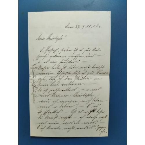Германия - письмо 24,1,1908 год - Старинная качественная бумага с В/З - Б/У . Антиквариат . Редкость
