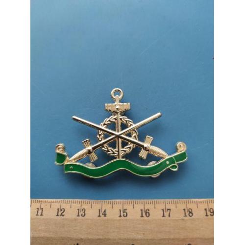 Накладка - Знак - ВМФ - США ? - Англия ? - тяж. мет. - эмаль - Б/У .