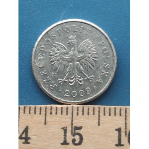 Польша - 10 грош 2009 года выпуска . Б/У .