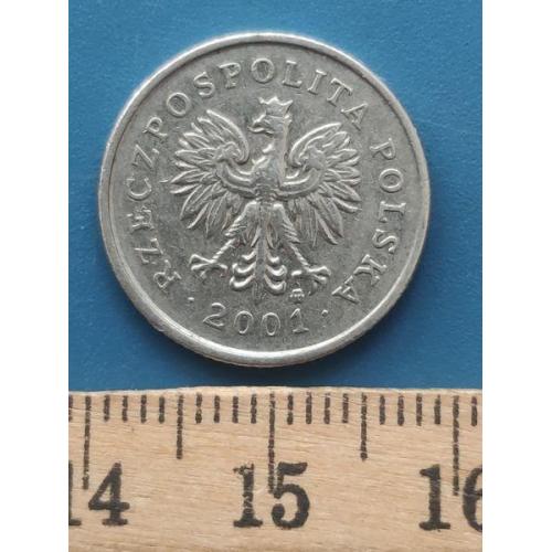 Польша - 20 грош 2001 года выпуска . Б/У .