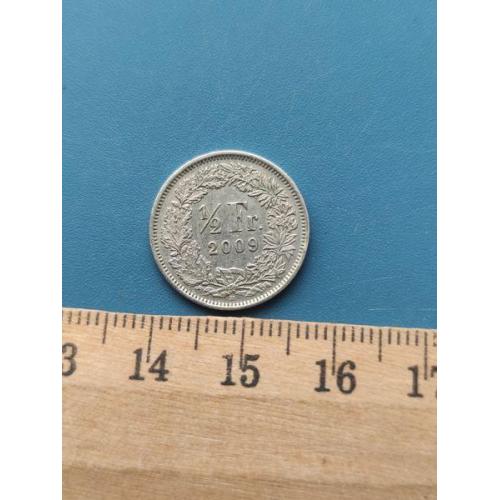 Швейцария - 1/2 франка 2009 года - Б/У .