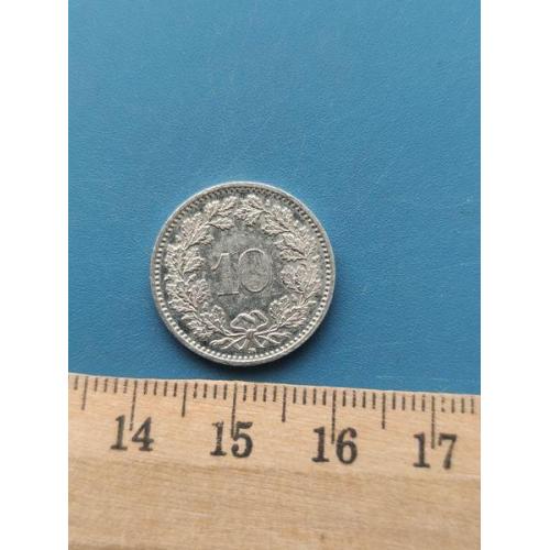 Швейцария - 10 раппен 2011 года - Б/У .