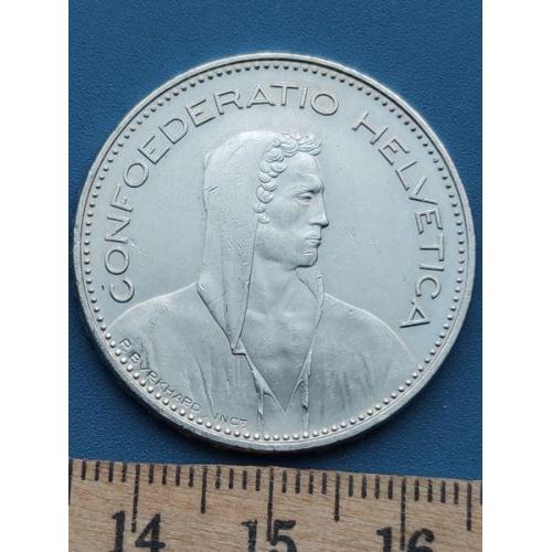 Швейцария - 5 франков 2019 года - Коллекционное состояние - Б/У .