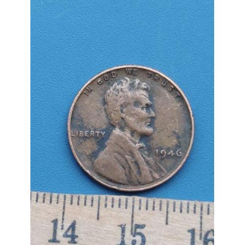 США - 1 цент 1946 год . Б/У .