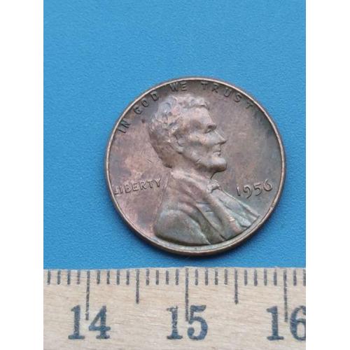 США - 1 цент 1956 год . Б/У .