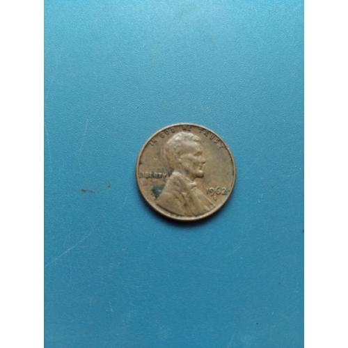 США - 1 цент 1962 год - Монетного двора буква ( D ) . Б/У .
