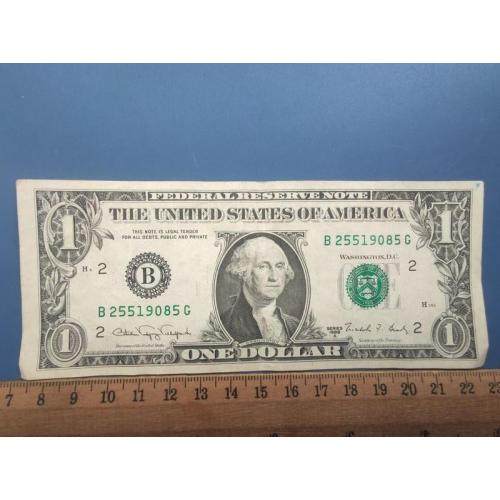 США - 1 доллар 1988 /А/ года - Монетный двор , буква ( В ) - Нью Йорк . - Б/У .
