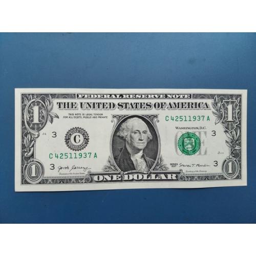 США - 1 доллар 2017 года - Монетный двор буква ( С ) - Филадельфия - Пенсильвания . Б/У .