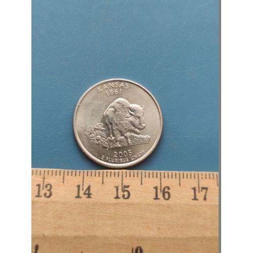 США - 25 центов 2005 год - Монетный двор , буква ( D ) - Б/У .