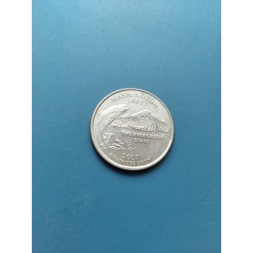 США - 25 центов 2007 год - Монетный Двор , буква ( Р ). Б/У .