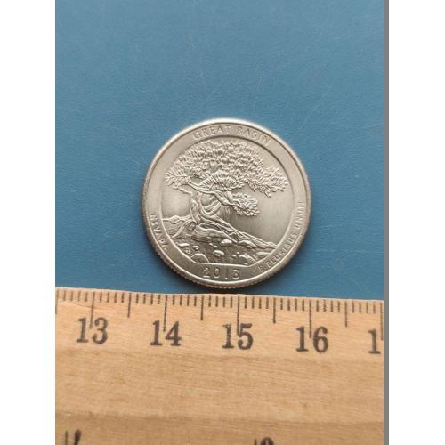 США - 25 центов 2013 год - Монетный двор , буква ( Р ) - Б/У .