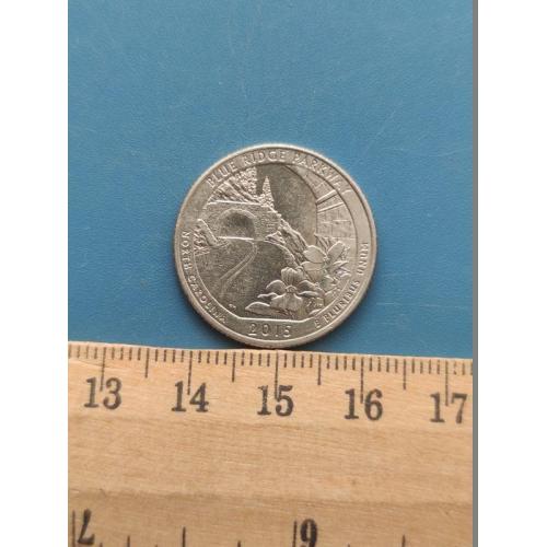 США - 25 центов 2015 год - Монетный двор , буква ( D ) - Б/У .