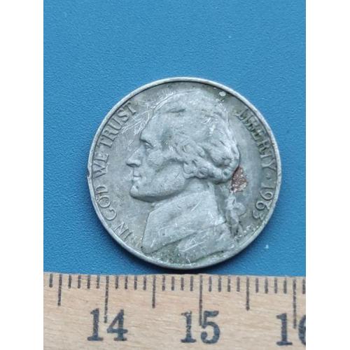 США - 5 центов 1963 год . Б/У .