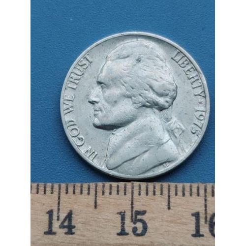 США - 5 центов 1975 год . Б/У .