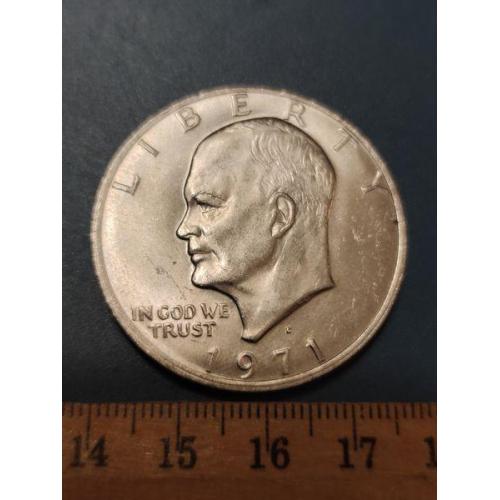 США - Один доллар 1971 год - Монетный двор , буква ( D ) - Б/У .