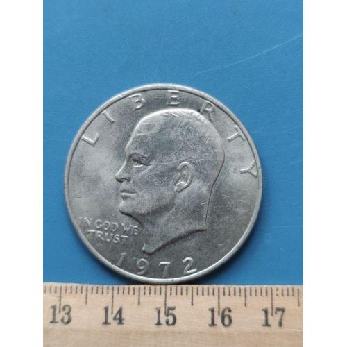 США - Один доллар 1972 год - Без буквы Монетного двора - Б/У .