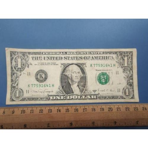 США - Один доллар 1988 /А/ года - Монетный Двор , буква ( К ) - Даллас - Техас . Б/У .