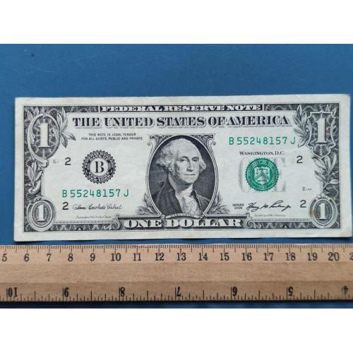 США - один доллар 2006 года - Монетный двор буква ( В ) - Нью-Йорк . Б/У .