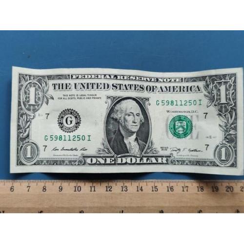 США - один доллар 2009 год - Монетный двор , буква ( G ) - Чикаго , Иллинойс . Б/У .