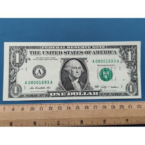 США - один доллар 2009 года - Монетный двор буква ( А ) - Бостон , Массачусетт . Б/У .