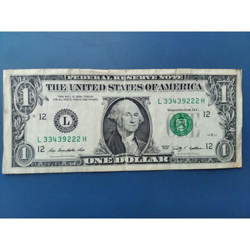 США - Один доллар 2009 года - Монетный двор буква ( L ) - Сан Франциско - Калифорния . Б/У .