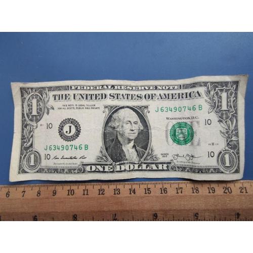 США - Один доллар 2013 год ( J ) - Канзас сити , Миссури . Б/У .