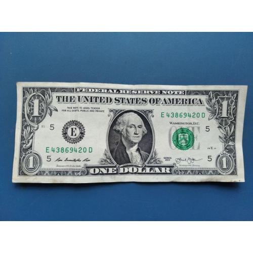 США - ОДИН доллар 2013 года - Монетный двор буква ( Е ) - Ричмонд , Верджиния - Б/У .