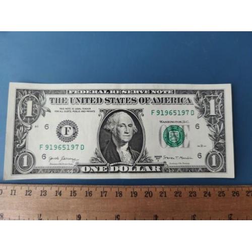 США - Один доллар 2017 /А/ года - Монетный двор , буква ( F ) - Атланта - Джорджия . Б/У .