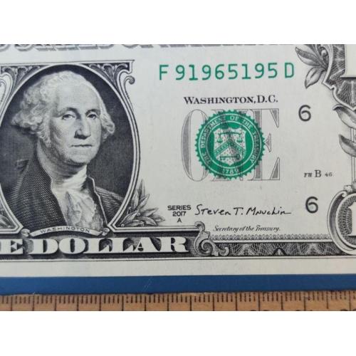 США - Один доллар 2017 /а/ года - Монетный двор , буква ( F ) - Атланта - Джорджия . Б/У .
