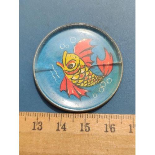 Значок - СССР - " Мультики " - оргстекло - Б/У .