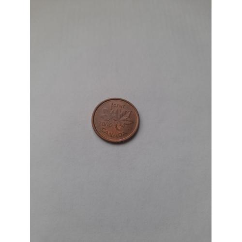 1 цент, 2006 Магнетик Отметка монетного двора: "Кленовый лист"