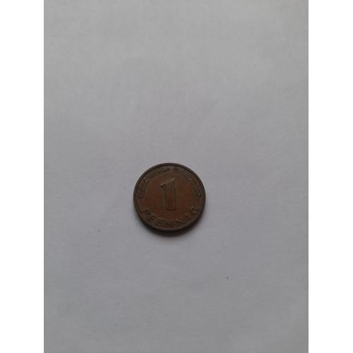1 пфенниг, 1984 Отметка монетного двора: "G" - Карлсруэ